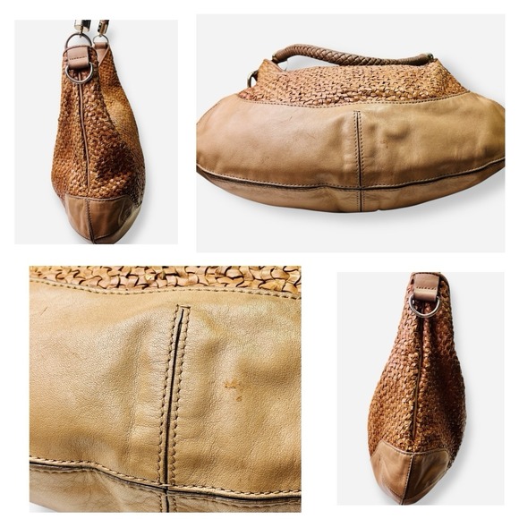 Anya Hindmarch Jethro Cognac Brown‎ Leather Woven Tote Shoulder Bag Crossbody - Picture 9 of 11